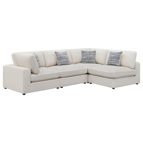 Serene Serene 4-piece Upholstered Modular Sectional Sofa Beige 551321-SETA - Ella Furniture