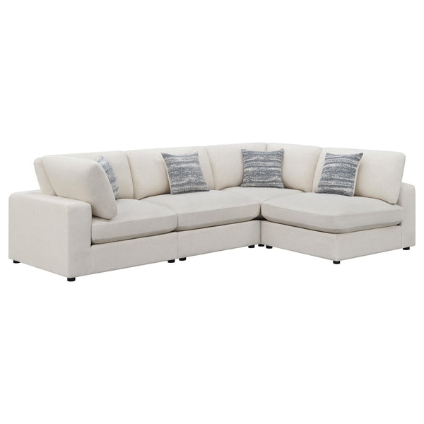 Serene Serene 4-piece Upholstered Modular Sectional Sofa Beige 551321-SETA - Ella Furniture