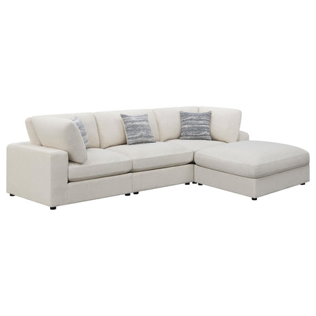 Serene Serene 4-piece Upholstered Modular Sectional Sofa Beige 551321-SETB - Ella Furniture