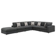 Serene Serene 6-piece Upholstered Modular Sectional Sofa Charcoal 551324-SET - Ella Furniture