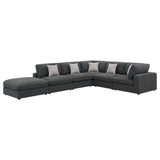 Serene Serene 6-piece Upholstered Modular Sectional Sofa Charcoal 551324-SET - Ella Furniture