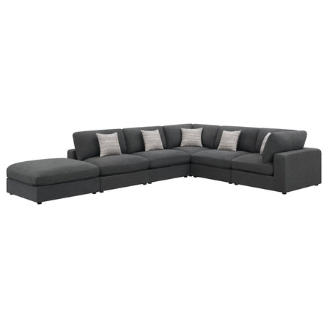 Serene Serene 6-piece Upholstered Modular Sectional Sofa Charcoal 551324-SET - Ella Furniture