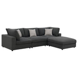 Serene Serene 4-piece Upholstered Modular Sectional Sofa Charcoal 551324-SETB - Ella Furniture