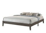 Skyler Gray Modern Sleek Contemporary Wood Queen Platform Bed - Ella Furniture