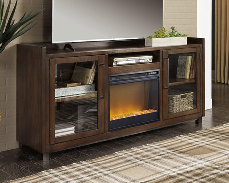 Starmore Brown 70" Tv Stand With Electric Fireplace - Ella Furniture