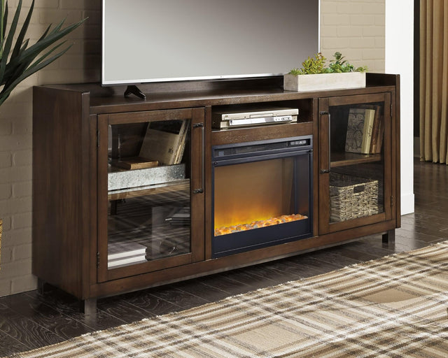 Starmore Brown 70" Tv Stand With Electric Fireplace - Ella Furniture