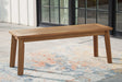 Janiyah Light Brown Outdoor Dining Bench - Ella Furniture