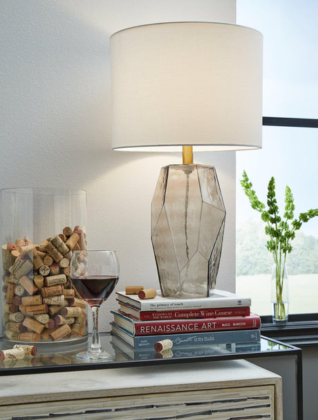 Taylow Gray Table Lamp - Ella Furniture