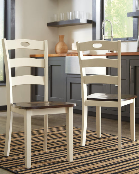 Woodanville Cream/brown Dining Chair - Ella Furniture