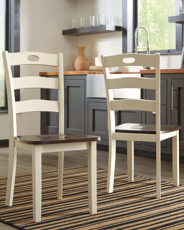 Woodanville Cream/brown Dining Chair - Ella Furniture