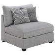 Cambria Upholstered Armless Chair Grey 551511 - Ella Furniture