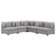Cambria 5-piece Upholstered Modular Sectional Sofa Grey 551511-S5A - Ella Furniture