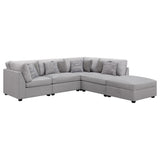 Cambria 5-piece Upholstered Modular Sectional Sofa Grey 551511-S5B - Ella Furniture