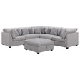 Cambria 6-piece Upholstered Modular Sectional Sofa Grey 551511-S6B - Ella Furniture