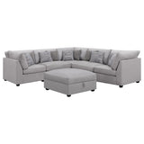 Cambria 6-piece Upholstered Modular Sectional Sofa Grey 551511-S6B - Ella Furniture