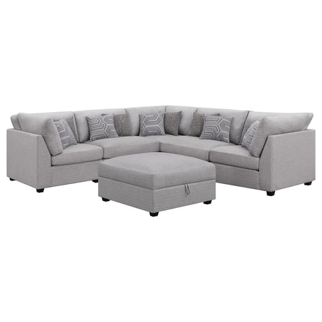 Cambria 6-piece Upholstered Modular Sectional Sofa Grey 551511-S6B - Ella Furniture