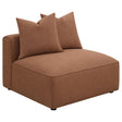 Jennifer Jennifer Upholstered Armless Chair Terracotta 551591 - Ella Furniture