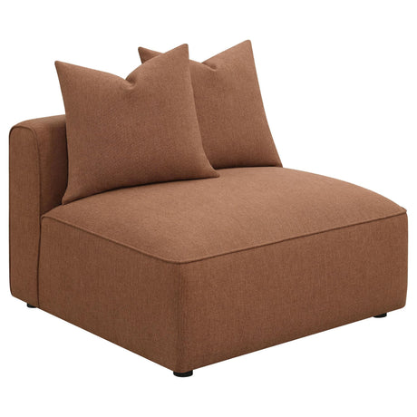 Jennifer Jennifer Upholstered Armless Chair Terracotta 551591 - Ella Furniture