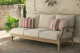 Clare View Beige Sofa With Cushion - Ella Furniture