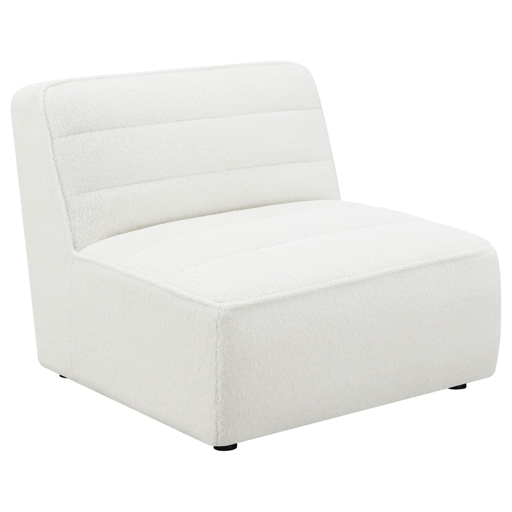 SUNNY Sunny Upholstered Armless Chair Natural 551621 - Ella Furniture