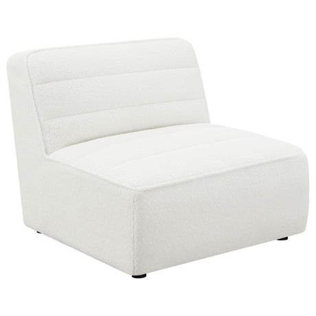 SUNNY Sunny Upholstered Armless Chair Natural 551621 - Ella Furniture