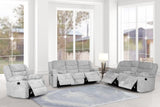 Oliver Silver Fabric 3-Piece Reclining Set