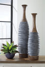 Blayze Antique Gray/brown Vase (Set Of 2) - Ella Furniture