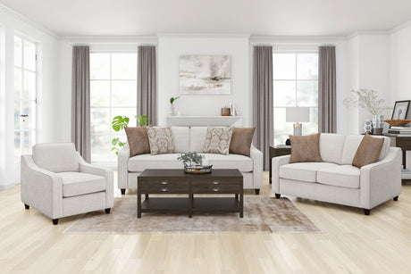 Christine Christine 3-piece Upholstered Sloped Arm Sofa Set Beige 552061-S3 - Ella Furniture