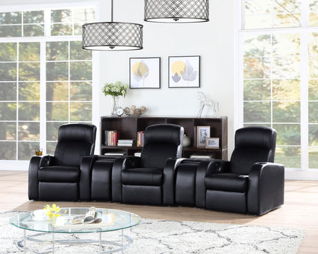 CYRUS THEATER COLLECTION Cyrus 5-piece Upholstered Home Theater Seating 600001-S3A - Ella Furniture