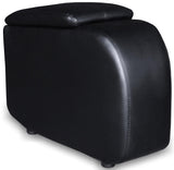 CYRUS THEATER COLLECTION Cyrus Upholstered Home Theater Storage Wedge Console Black 600002 - Ella Furniture