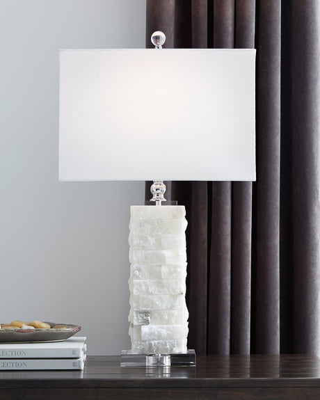 Malise White Table Lamp - Ella Furniture