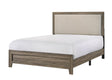 Millie Grey Contemporary Solid Wood And Veneers Fabric Panel Upholstered Full Bed - Ella Furniture