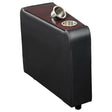 TOOHEY HOME THEATER COLLECTION Toohey Upholstered Home Theater Storage Wedge Console Black 600182 - Ella Furniture