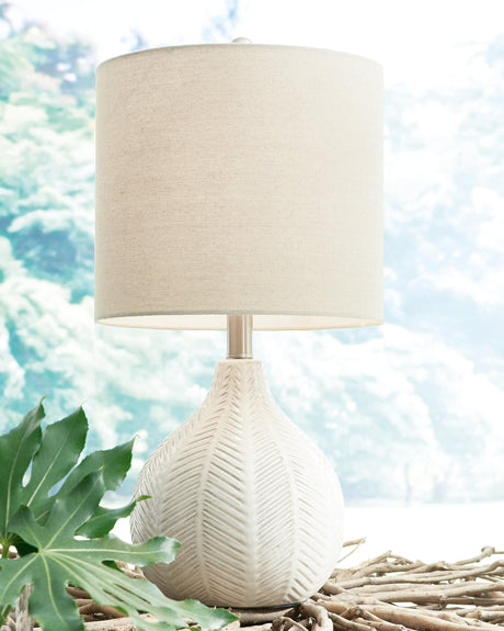 Rainermen Off White Table Lamp - Ella Furniture