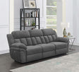 Bahrain Upholstered Power Sofa Charcoal 609541P - Ella Furniture