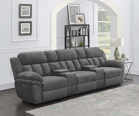 Bahrain 5-piece Power Home Theater Seating Charcoal 609541PT - Ella Furniture
