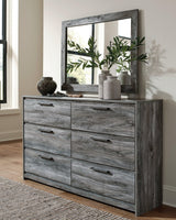 Baystorm Gray Dresser And Mirror - Ella Furniture