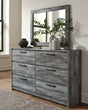 Baystorm Gray Dresser And Mirror - Ella Furniture