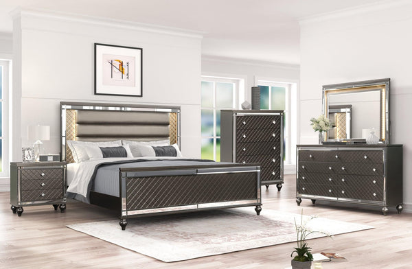 Stars Charcoal Bedroom Set - Ella Furniture