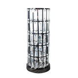 Column Black Nickel Acrylic And Brushed Metal Adjustable Table Lamp - Ella Furniture