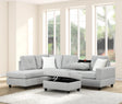 Rocket Gray Reversible Sectional - Ella Furniture