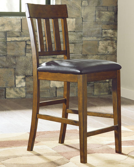 Ralene Medium Brown Counter Height Bar Stool - Ella Furniture