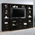 LEWES Lewes 4-piece 60" TV Entertainment Center Cappuccino 700881-S4 - Ella Furniture