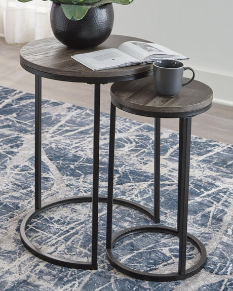 Briarsboro Black/gray Accent Table (Set Of 2) - Ella Furniture