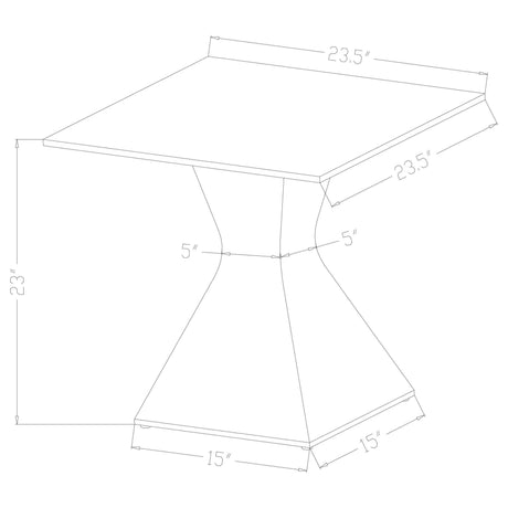 Jenny Glass Top Stainless Steel Side End Table Chrome 710207 - Ella Furniture