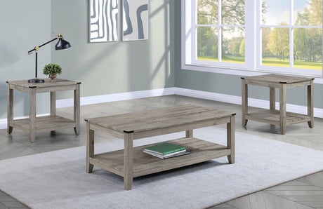 Milton Light Brown Modern Contemporary Solid Wood And Veneers Cocktail Coffee Table - Ella Furniture