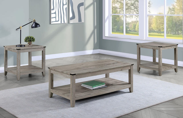 Milton Light Brown Modern Contemporary Solid Wood And Veneers Cocktail Coffee Table - Ella Furniture