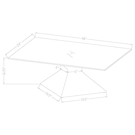 Jenny Glass Top Stainless Steel Coffee Table Chrome 710208 - Ella Furniture