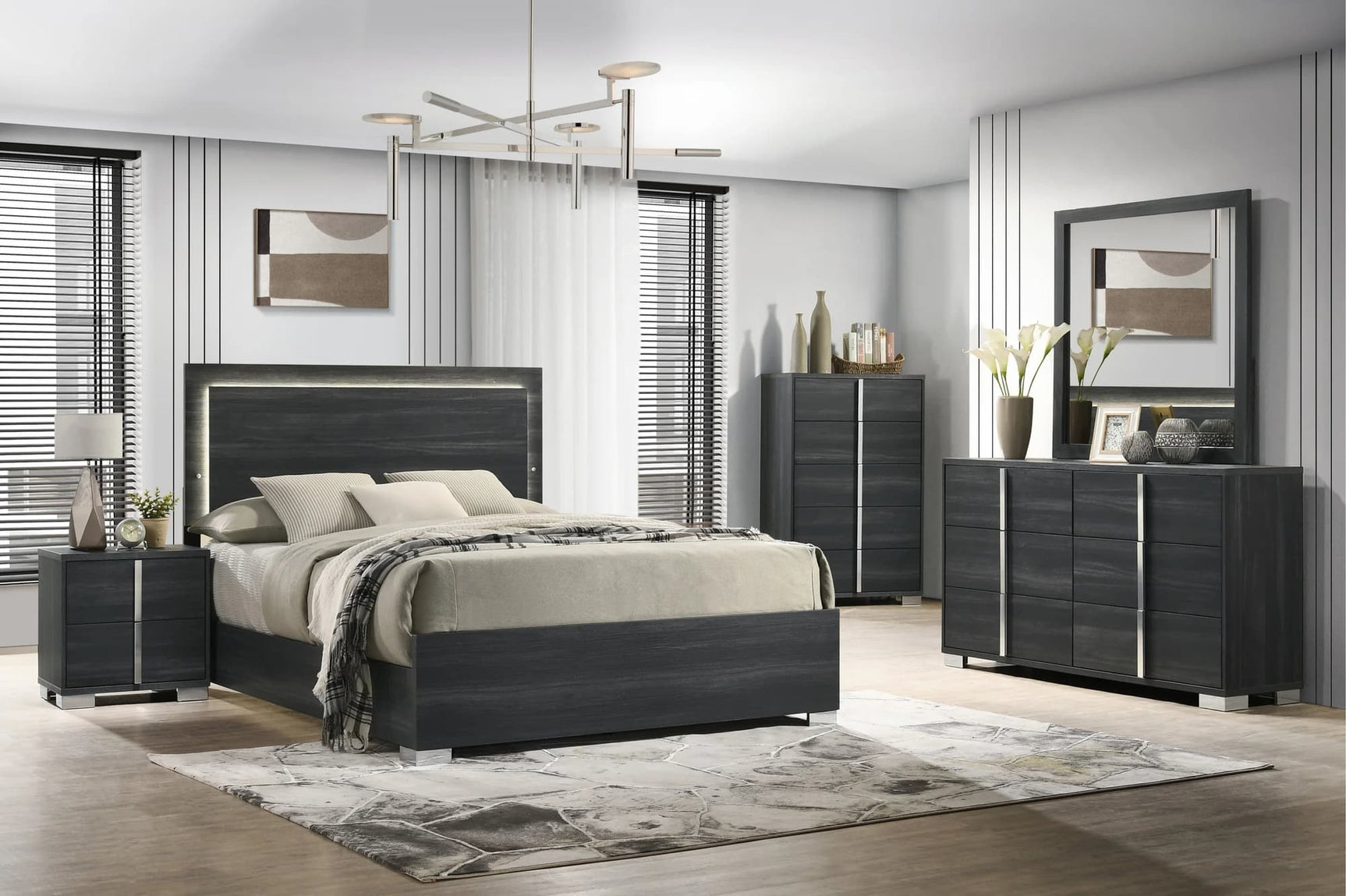 Hiena Black Nightstand