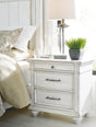 Kanwyn Whitewash Nightstand - Ella Furniture
